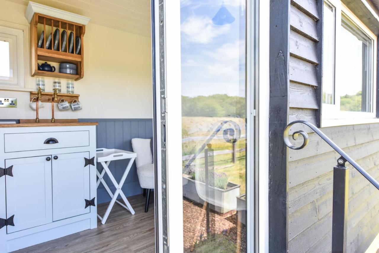 Crabden Shepherd Hut - Blendworth Villa วอเตอร์ลูวิลล์ ภายนอก รูปภาพ